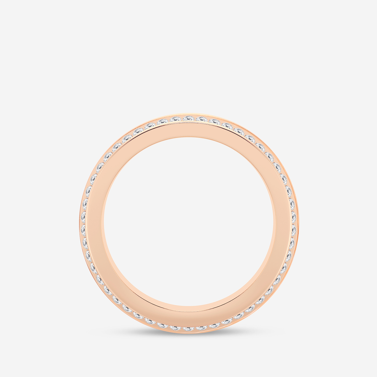 Additional Image 1 for  1 ctw Round Lab Grown Diamond 7mm Beveled Edge Satin Finish Eternity Band
